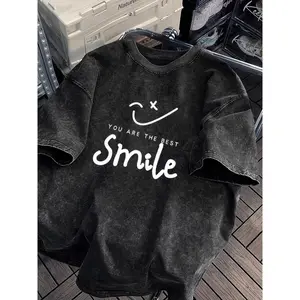 [Vintage T-Shirt] Retro Classic Vintage Black Washed Short-Sleeve T-Shirt | Essential for Summer