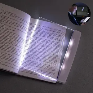Flat Page Book Light, Clear Full Page Wireless Portable Reading Light for Bed, Ideal Gift for Book Lovers