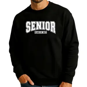 Senior Class of 2027 Sweatshirt, Varsity Style Graduation Crewneck, High School College Senior Casual Pullover for Graduates