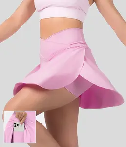 Halara Softlyzero Airy Crossover Side Pocket 2-in-1 Cool Touch Tennis Skirt-Lucid-Longer Length