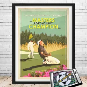 2025 Masters Champion No Frame Poster, Golf Poster