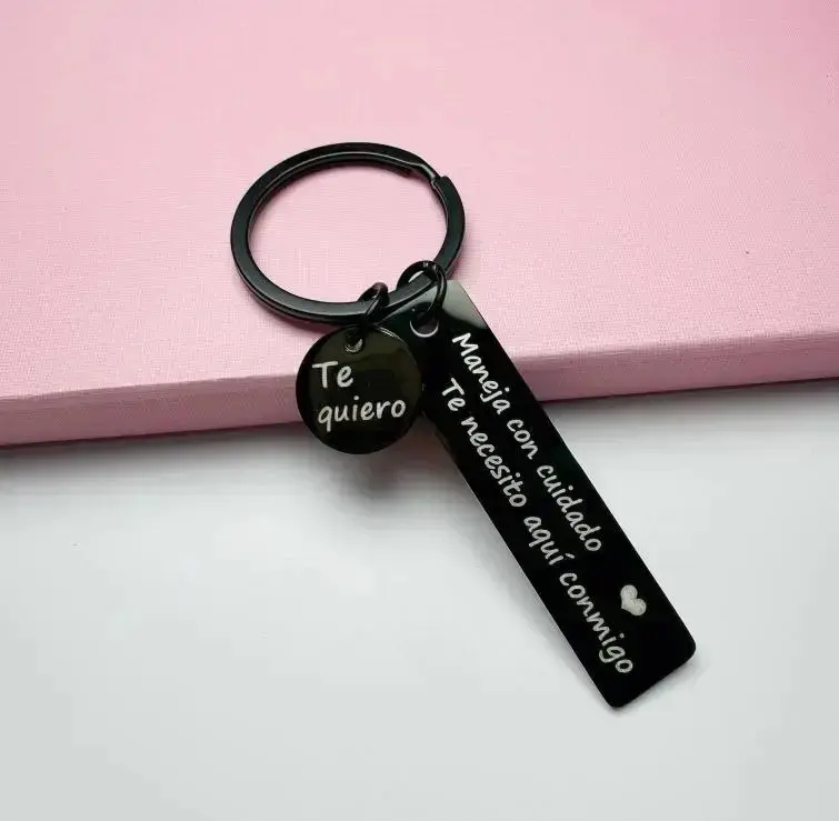 Drive Safe Keychain, 1 Count LetterPatternKeychain, Gifts for Boyfriend onBirthday,Outdoor Accessories Spanishstyles,ValentinesDay Gifts Aesthetic Keychain Authentic Keychain