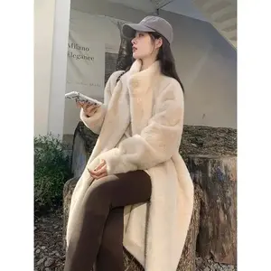 Open-Front Coat, Chic Thermal Long-Sleeve Long-Length Coat for Autumn and Winter, Women’s Clothing, Jackets & Tops, Casual Elegance Outerwear