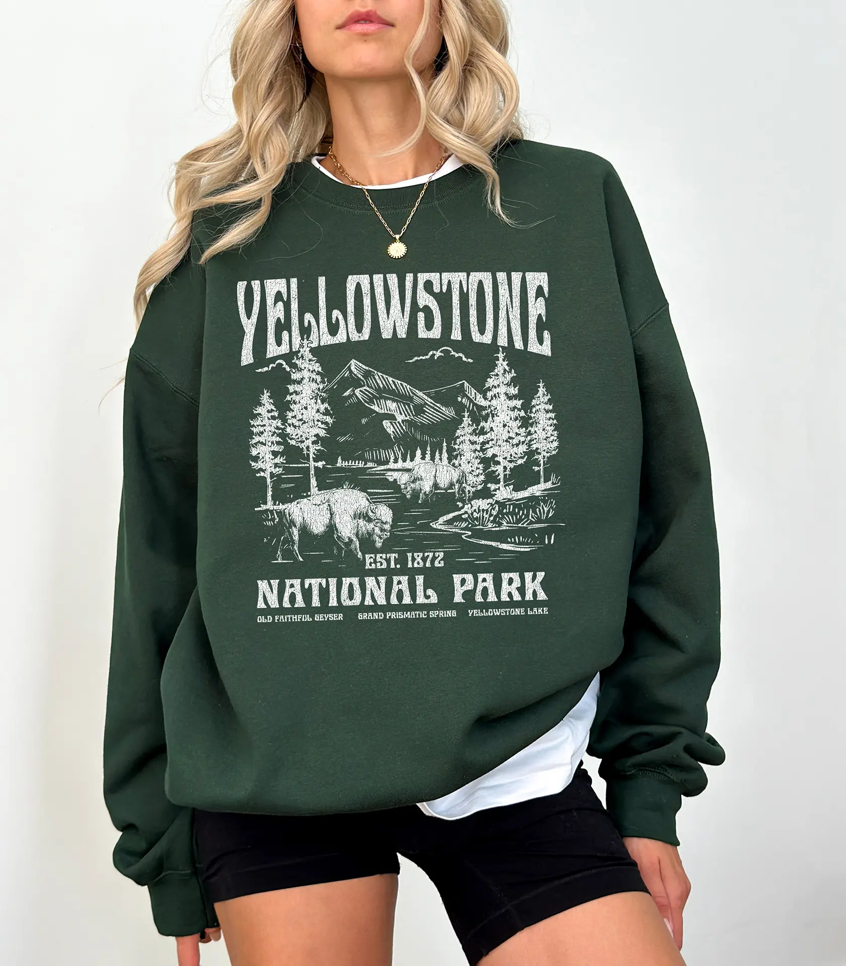 Yellowstone Sweatshirt, Outdoor Sweatshirt, Yellowstone National Park, Camping Sweatshirt, Cowboy Sweatshirt, Nature, Vintage, Western