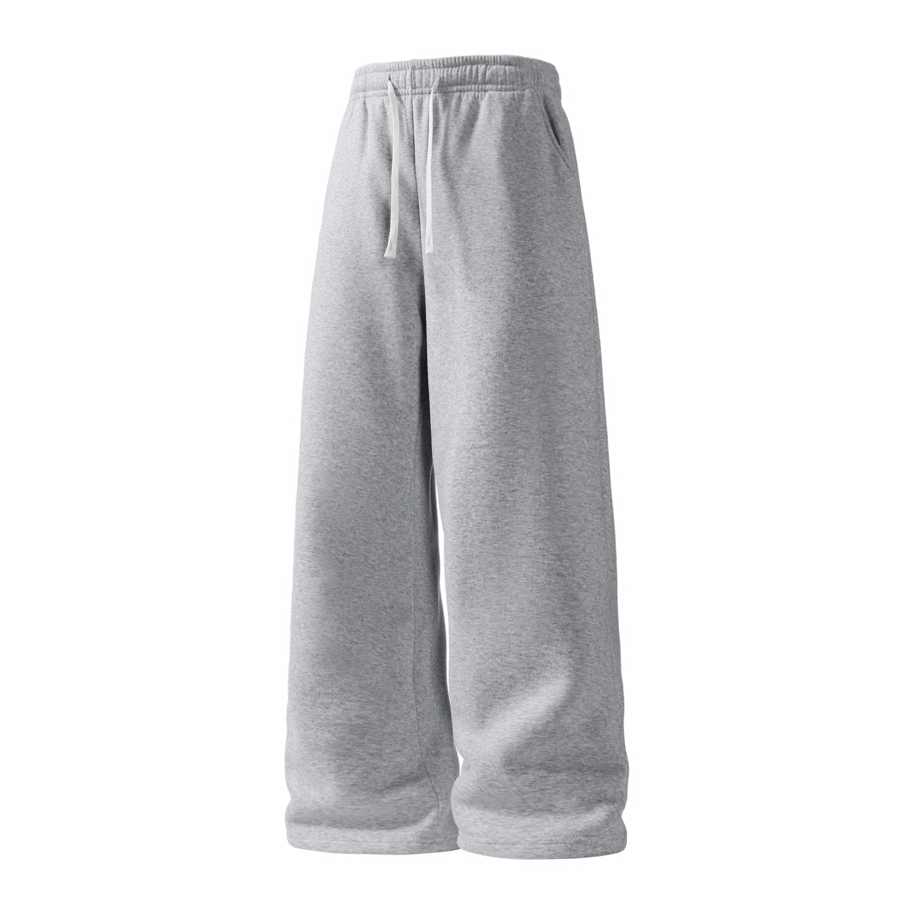 2-Pack Men’s Casual Straight-Leg Sweatpants, Loose Fit Comfortable Loungewear Pants, Elastic Drawstring Waist, Breathable, Streetwear & Athleisure Pants for Everyday Wear