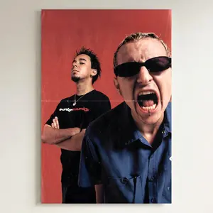 2000s Nu Metal Band Poster Print, Raw Red Photo, Y2K Alt Rock Wall Art