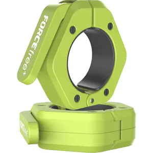 Barbell Clips (Pair), Barbell Clamps, Quick Release Barbell Clamps with Anti Slip TPR Grip, Barbell Collars for Weightlifting & Powerlifting (Black) (, Green)