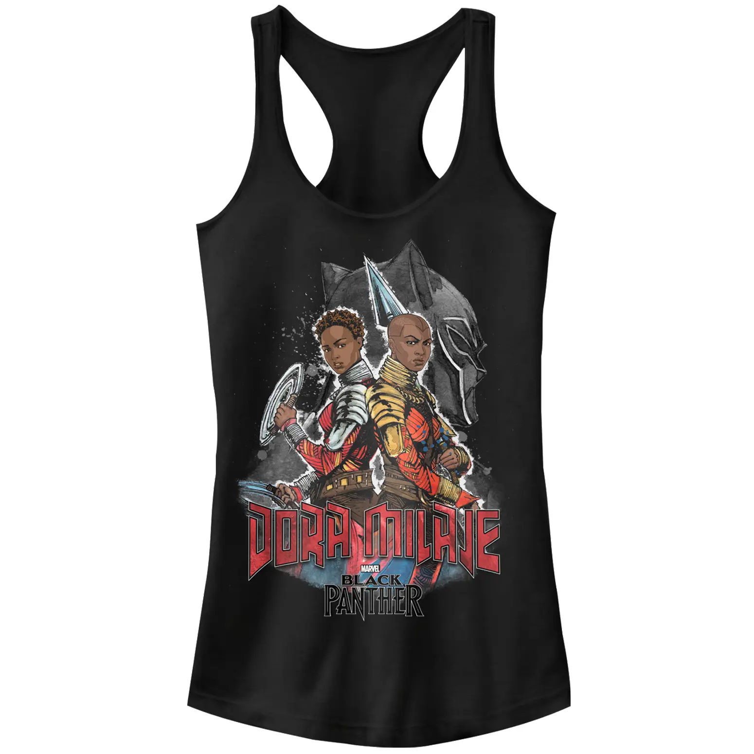 Juniors Womens Marvel Black Panther 2018 Dora Milaje Racerback Tank Top