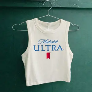 Michelob Ultra Crop Tank, Michelob Ultra Logo Tank Top, Summer Outfits