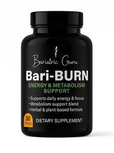 Bariatric Guru Bari-Burn Natural Plant Extract Capsules – Green Tea, Caffeine & Glucomannan – Daily Wellness Supplement (30 Count)