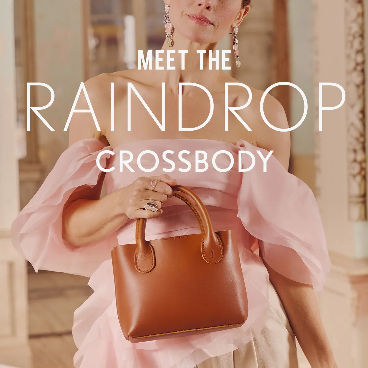 Portland Leather Raindrop Crossbody Bag, Everyday Women's Purse