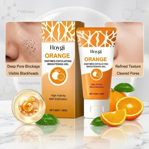 Orange Enzyme Peeling Gel – Gentle Exfoliating Face Cleanser for Blackheads, Dead Skin Removal, Brightening & Smoothing Skin, Korean Glass Skin Exfoliator Facial Scrub, 50g