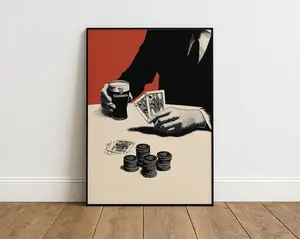 Guinness & Poker Poster – Vintage Bar Wall Art for Game Room or Man Cave
