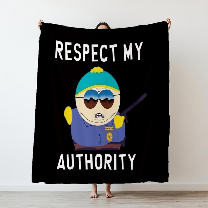 South Park Respect My Authority Printed Blanket  Camping Throw Bed Sofa Office Air Conditioning Soft Leisure Travel Gift
