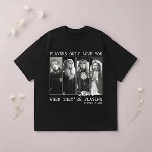 Stevie Nicks Players Only Love You When They're Playing Gold Dust Woman Graphic T-Shirt Band Retro 90s 70s 80s Music Rock Girl Vintage Funny Hilarious Gift Tee Y2K Streetwear Fleetwood Mac
