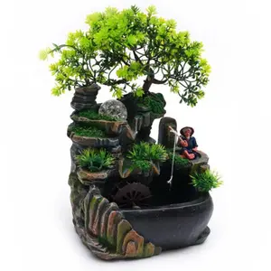 LED decor for SPA, yoga, zen. Rockery waterfall design. Adds charm to your desk. Ideal for decoration.