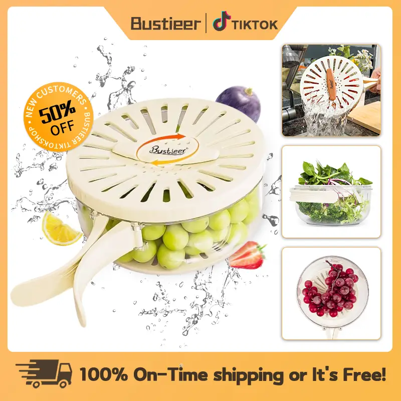 Multifunctional rice strainer with fine holes and handle (forfruits and vegetables)-BPA-free plastic kitchen utensilsKitchen utensil baskets Salad bas