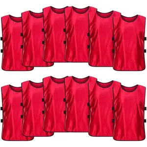 12 Pack Scrimmage  Vest,  Pinnies, Practice Jerseys, Practice Vest for Adult Youth .