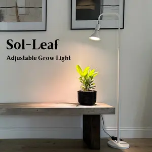 OmniPV Sol-Leaf: Adjustable Grow Light and Stand providing 3 spectrum settings, 4 intensity settings, and 8 built-in timer cycle setting
