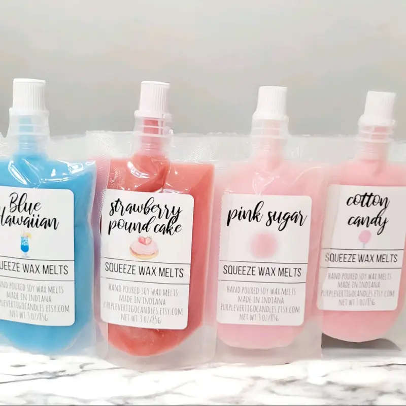 3 ounce Squeeze wax melts, squeezable wax melts, Sqeeze Wax, wax melts Soy
