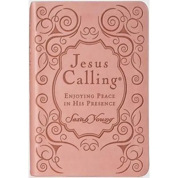 Jesus Calling 365-Day Devotional, Pink Leathersoft Leather Cover with Scripture References: Enjoying Peace in His Presence by Sarah Young, Fine Binding, Ideal for Back to School, Graduations, Mother's Day, Published by Thomas Nelson