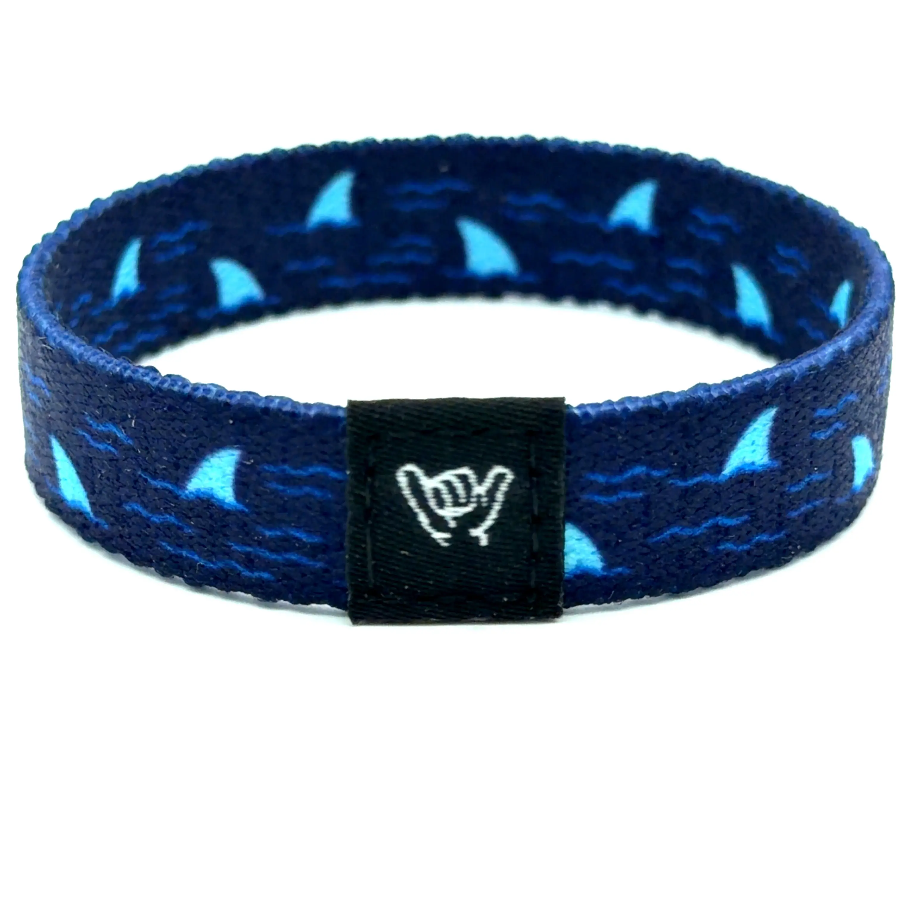 Blue Shark Fin Wristband Bracelet