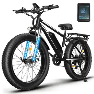 Electric Bicycle EB26-1500W Motor,48V 15Ah Removable Battery,32MPH Max Speed,65Miles Long Range,20*4.0 Fat Tire 80N.m All-Terrain Electric Bike,7-Speed Off-Road Mountain Motorcycle