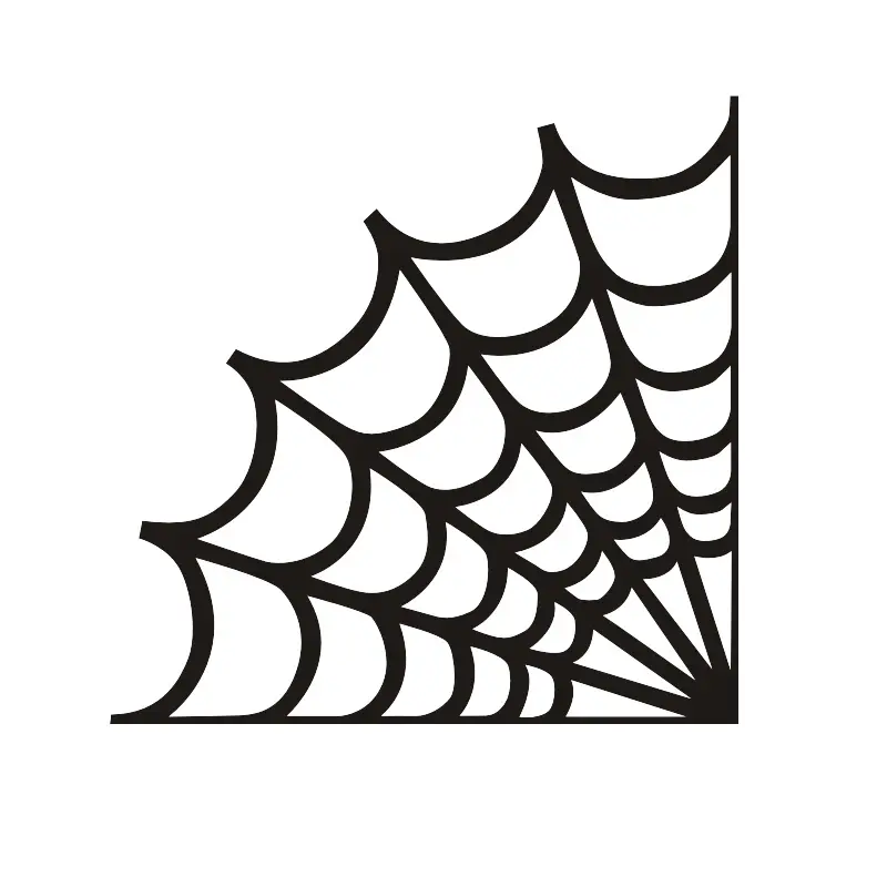 Simple Corner Spider Web Sticker, Perfect for Laptops, Backpacks, Desktop Corners, Dark Aesthetic, Unique Style Decorative Sticker