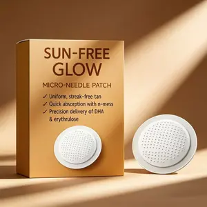 Sunless tanning microneedle patches, pack of 10, Sun free clow, seamless tanning, tanning aid, sun-free tanning patches