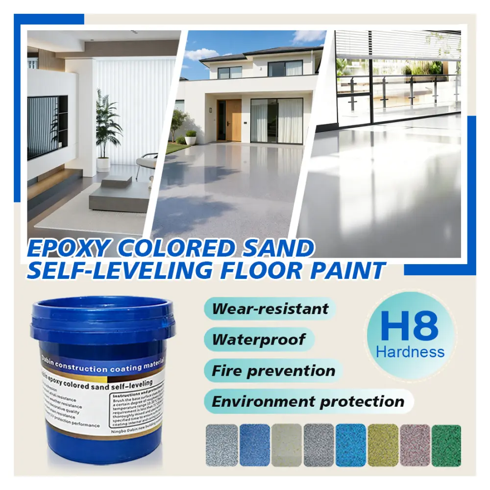 DIY Epoxy Color Sand Kit with Tools, Wear-Resistant Waterproof High-Hardness Epoxy Floor Paint for Garage & Basement (Concrete/Wood), 1.12-3 gal, 26-70 sq ft Coverage, Sealed for 1 Year, Customizable, Easy to Operate, Indoor Use