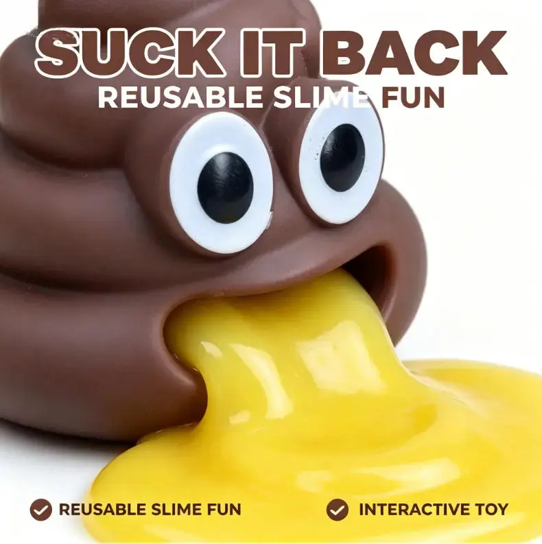 Puking Poop Emoji Slime Squeeze Stress Relief Toy