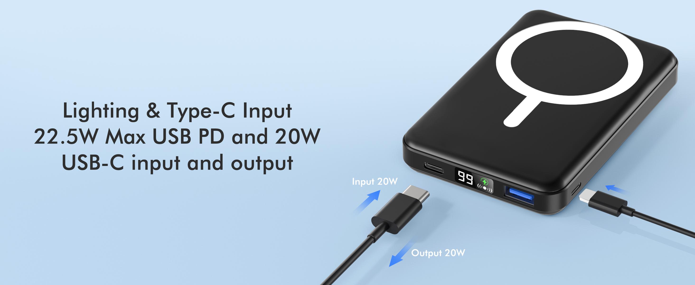 Power Bank / Portable Charger / Magnetic Power Bank / Portable Battery Pack — Magnetic Portable Wireless Fast Charger — 10,000mAh Wireless Power Bank — Supports 22.5W PD Fast Charging — Features LED Display — Compatible with iPhone 12–17 Series Power Bank / Portable Charger / Magnetic Power Bank / Portable Battery Pack — Magnetic Portable Wireless Fast Charger — 10,000mAh Wireless Power Bank — Supports 22.5W PD Fast Charging — Features LED Display — Compatible with iPhone 12–17 Series