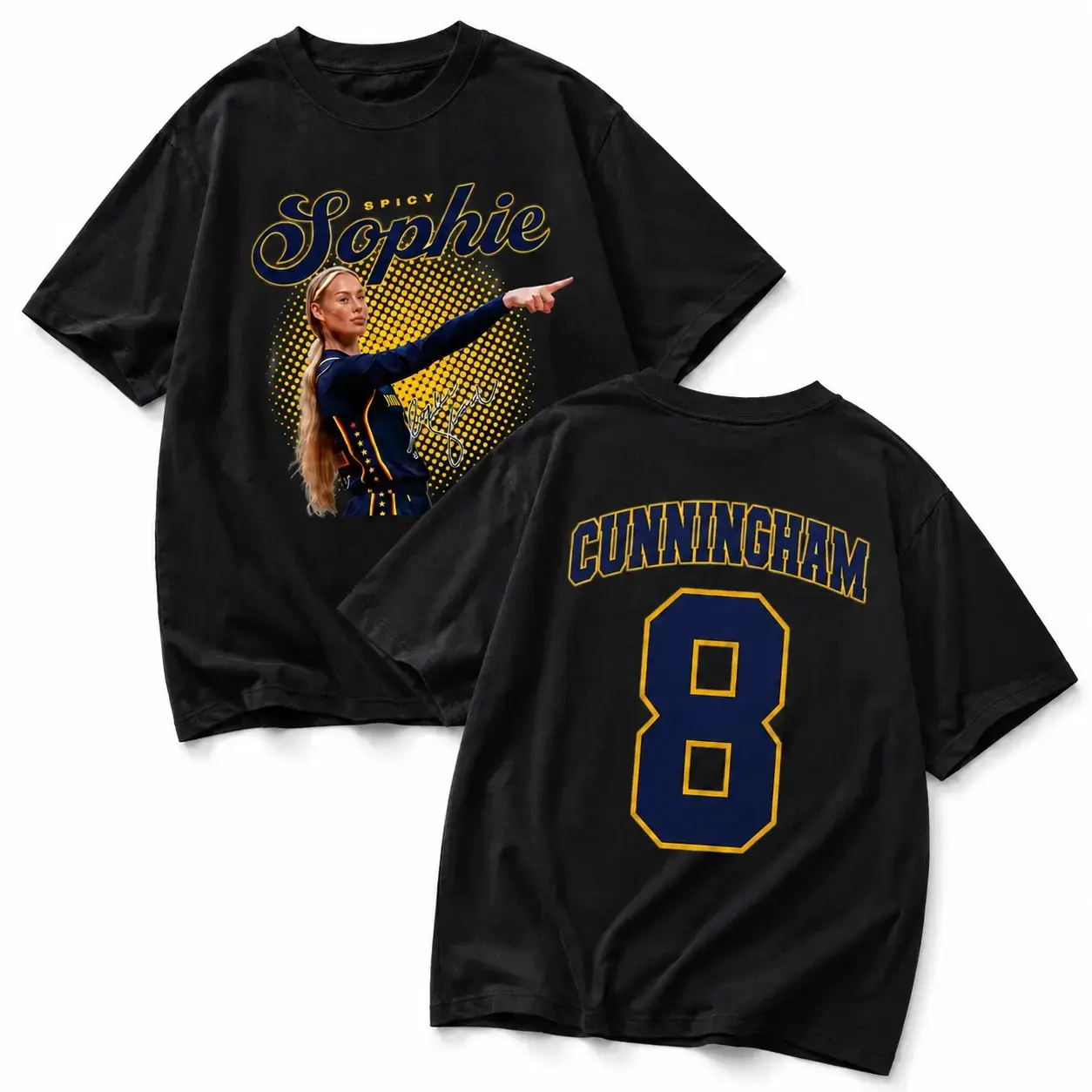Unisex Sophie Cunningham # 8 Double Sided Basketball T-Shirt, Game Day Oversized Graphic Tee, Streetwear Sports Fan Shirt, Gift for Fans