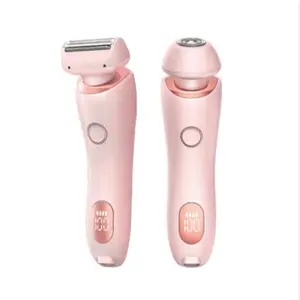 2 In 1 Hair Removal Epilator USB Rechargeable Trimmer Women Body Razor Face Leg Armpit Bikini Hand Pubic Shaver Hair Remover