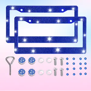 Car license Plate Frame Kit, Vehicle Stainless steel license Plate cover, Vehicles Exterior Decoration Accessories, Universal diamond studded car license plate,Men Gifts, , Automotive，Boyfriend's Gift，Car decorations，Automotive exterior accessories