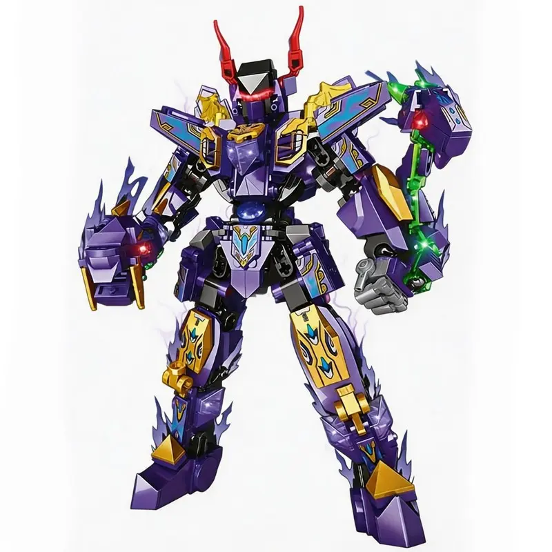 538pcs Pyroclastic Mech Building Blocks Toy Set, Construction Building Blocks, Ideal for Creative Play, Perfect Gift for Kids, Mecha Model Kit, Building Block Sets