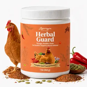 Joyprotyn Naturals Flock Armor Chicken Dewormer Powder, All-Natural Herbal Gut Health & Wellness Supplement with Pumpkin Seed, Garlic, Oregano, 1 LB (16 oz)