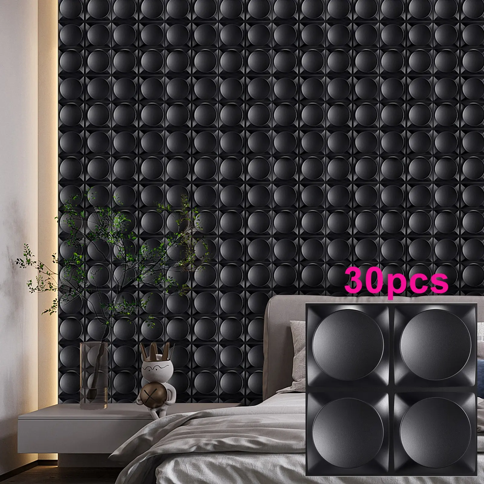 Aadesh PVC Wall Panels, Waterproof & Easy Clean, 11.8x11.8 Inches, 1mm Thick, Ideal for Living Rooms, Bedrooms, Hotels, Offices