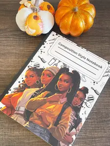 Pretty Girls Composition Notebook – 122 Pages of Lined Paper, Adorable Icons, and Class Schedule  - Perfect for Writing, Journaling, and School | Perfect for Creative Girls, Students, and Office Use