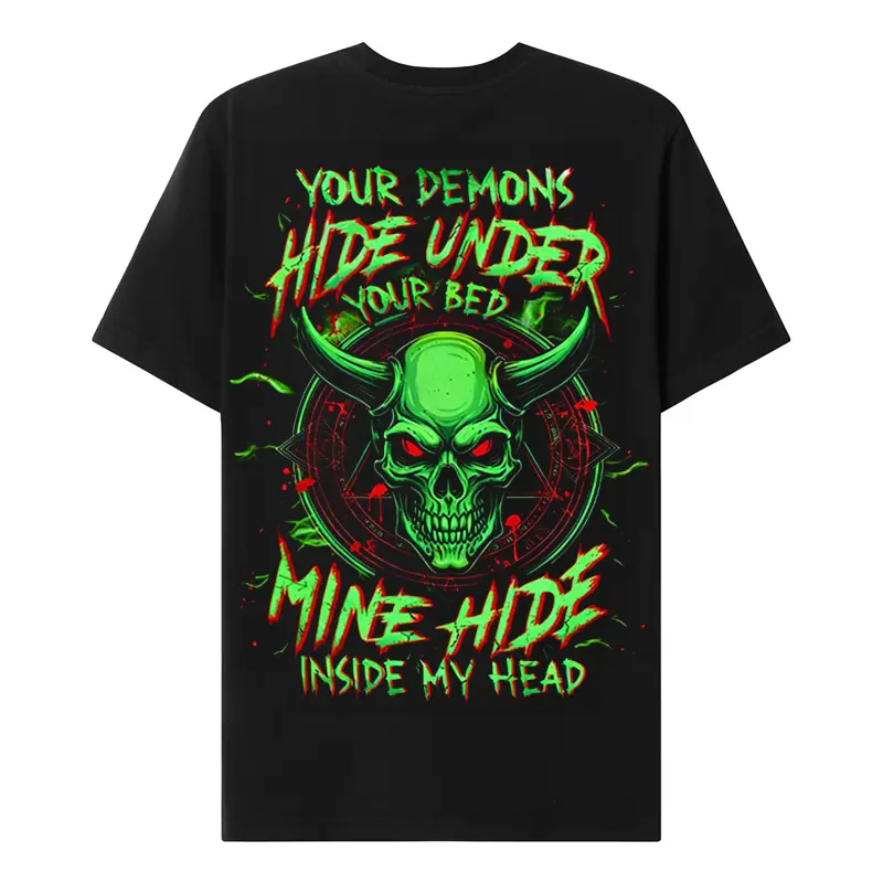 Chaosmoda Generation X Your Demons Hide Under Your Bed Custom Year Skull T-shirt
