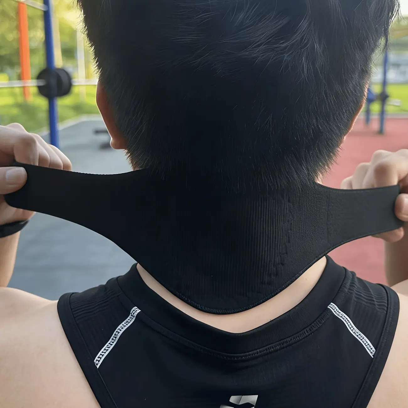 Men's Fitness Daily Exercise Neck Support Protective Neck Strap, Black Warm Best Item