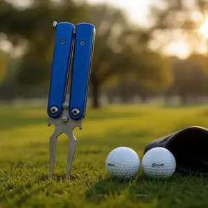 Foldable Butterfly Golf Repair Tool with Bottle Opener, Smooth Handle, Compact Design, Durable, Perfect Gift for Men