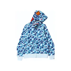 Bape ABC Camo Shark Full Zip Hoodie Blue