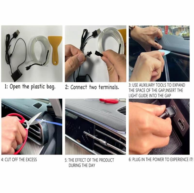 USB Powered Car Interior LED Light with Fuse Protection, Multiple Color Modes 5M Fiber Ambient Light, Car Interior Decorative Light, Create A Cool Ambiance In Your Car USB Powered Car Interior LED Light with Fuse Protection, Multiple Color Modes 5M Fiber Ambient Light, Car Interior Decorative Light, Create A Cool Ambiance In Your Car