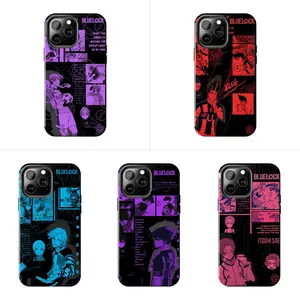 Blue Lock Anime Manga Panel Typo Case for iPhone 17-7 Pro Max Plus & Samsung Galaxy S26-S21 Ultra Plus - Reo Barou Kaiser Karasu Sae Aesthetic Phone Cover unisex
