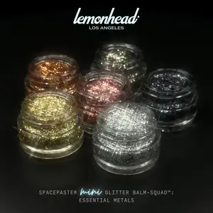 SPACEPASTE® Essential Metals - 6 piece Mini Glitter Gel Collection for Eyes, Face & Body by Lemonhead LA