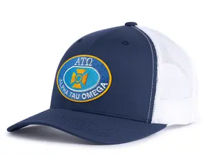 ALPHA TAU OMEGA 6-Panel Frat Hat Navy