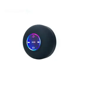 New bathroom waterproof wireless LED suction Cup Mini Bluetooth speaker Portable outdoor sports stereo speakers