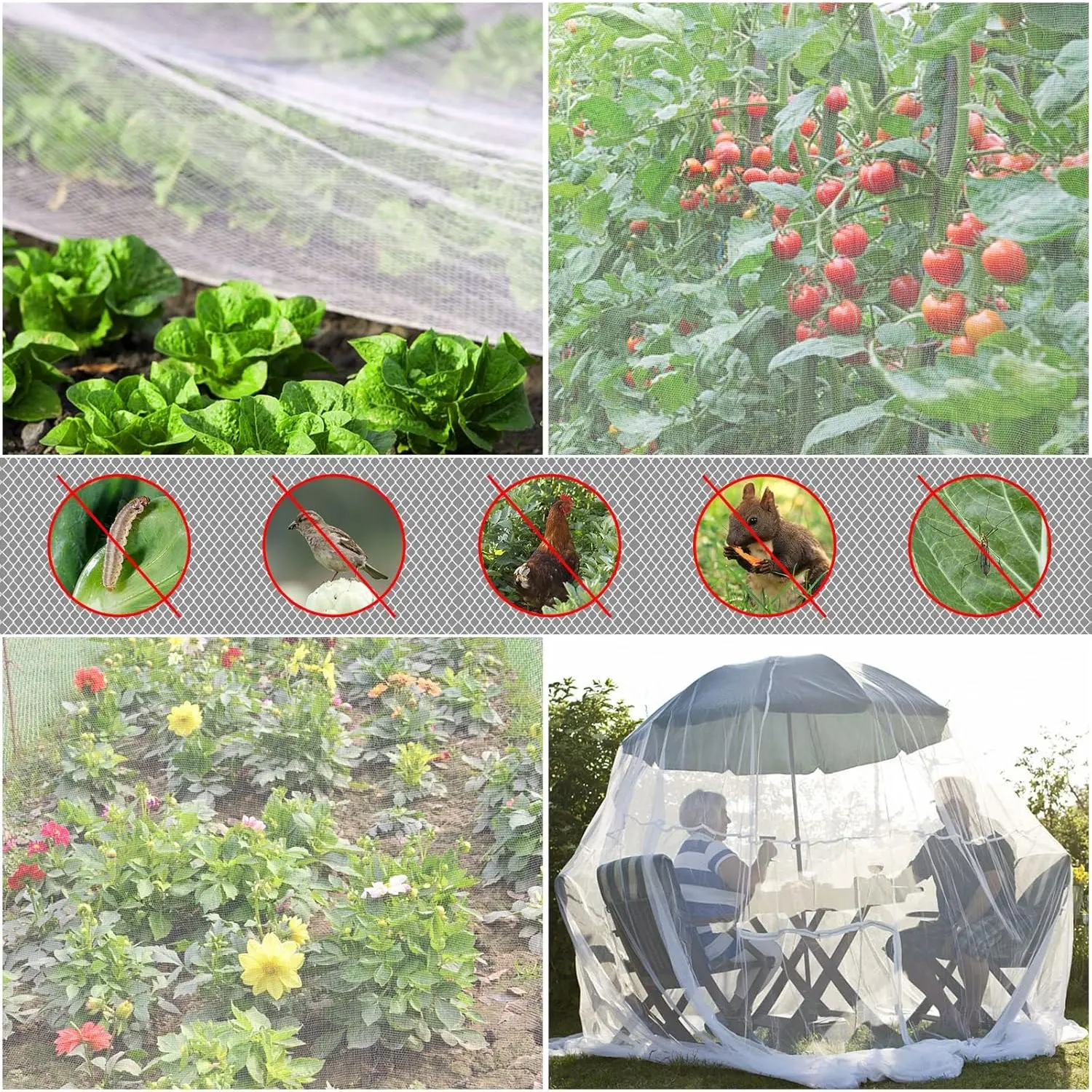 Garden Netting, 8.2x9.84ft Ultra Fine Mesh Insect Netting, Anti Bird Mosquito Netting, Plant Cover for Vegetables Fruits Flowers Crops Greenhouse Row Cover, Raised Bed Patio Mesh Netting, Barrier Screen Protector Netting