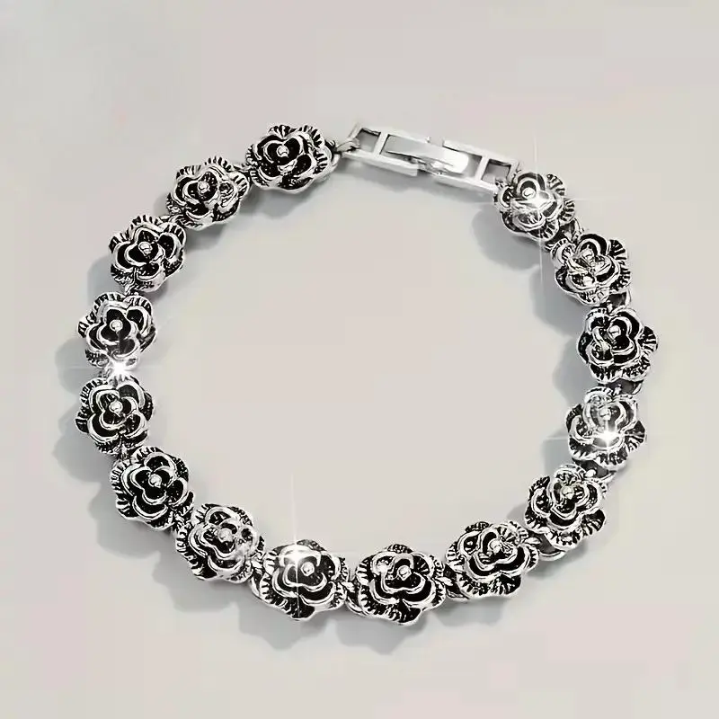Women's Rose Bracelet | Elegant Minimalist Jewelry for Daily Wear, Parties & Weddings, Ideal Gift for Birthdays, Valentine’s Day, Christmas & New Year